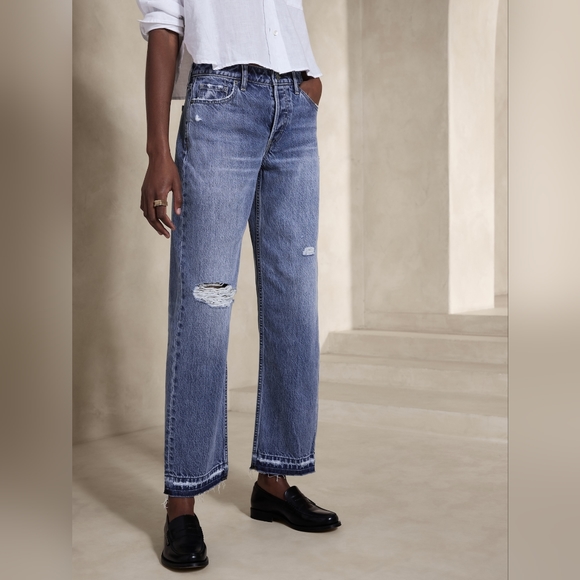 Banana Republic Distressed Crop Jeans Size 24 - Picture 8 of 9